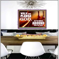 WALK AND PLEASE GOD  Scripture Art Poster  GWPEACE9594  "14X12"