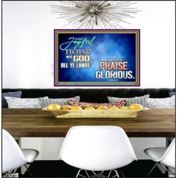 MAKE A JOYFUL NOISE UNTO TO OUR GOD JEHOVAH  Wall Art Poster  GWPEACE9598  "14X12"