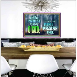 LET THE PEOPLE PRAISE THEE O GOD  Kitchen Wall Décor  GWPEACE9603  "14X12"