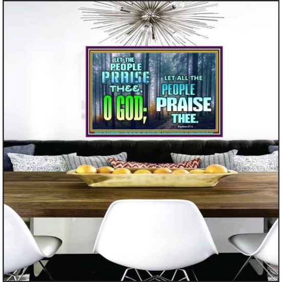 LET THE PEOPLE PRAISE THEE O GOD  Kitchen Wall Décor  GWPEACE9603  