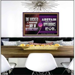 THE WICKED RESERVED FOR DAY OF DESTRUCTION  Poster Scripture Décor  GWPEACE9899  "14X12"