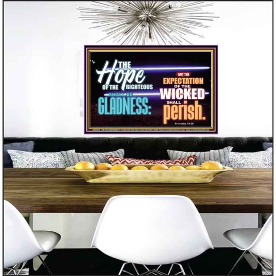 THE HOPE OF RIGHTEOUS IS GLADNESS  Scriptures Wall Art  GWPEACE9914  