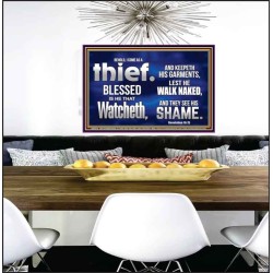 BLESSED IS HE THAT IS WATCHING AND KEEP HIS GARMENTS  Scripture Art Prints Poster  GWPEACE9919  "14X12"