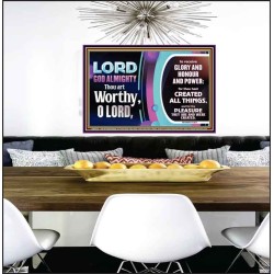 LORD GOD ALMIGHTY HOSANNA IN THE HIGHEST  Contemporary Christian Wall Art Poster  GWPEACE9925  "14X12"