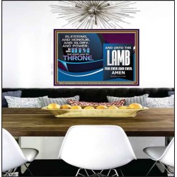 THE ONE SEATED ON THE THRONE  Contemporary Christian Wall Art Poster  GWPEACE9929  "14X12"