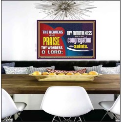 HEAVENS SHALL PRAISE THY WONDERS O LORD  Scriptural Wall Art  GWPEACE9976  