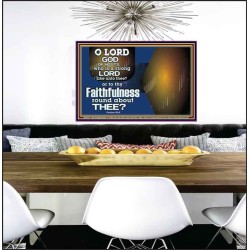 WHO IS A STRONG LORD LIKE UNTO THEE OUR GOD  Scriptural Décor  GWPEACE9979  "14X12"