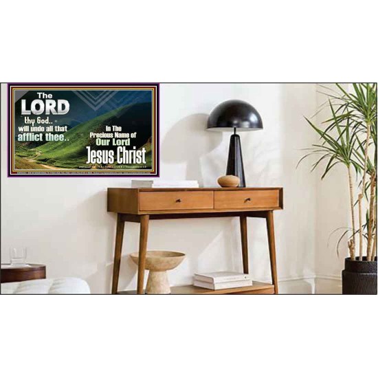 THE LORD WILL UNDO ALL THY AFFLICTIONS  Custom Wall Scriptural Art  GWPEACE10301  