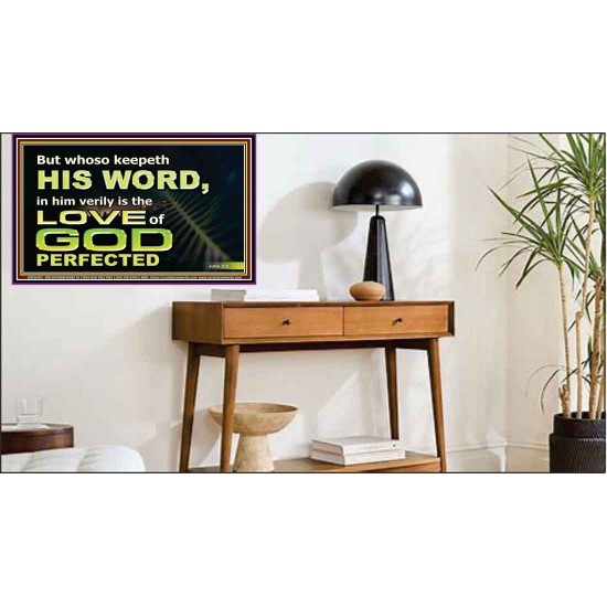 THOSE WHO KEEP THE WORD OF GOD ENJOY HIS GREAT LOVE  Bible Verses Wall Art  GWPEACE10482  