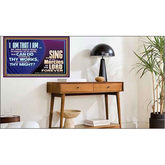 I AM THAT I AM GREAT AND MIGHTY GOD  Bible Verse for Home Poster  GWPEACE10625  