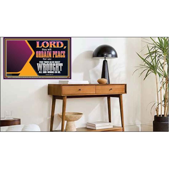 THE LORD WILL ORDAIN PEACE FOR US  Large Wall Accents & Wall Poster  GWPEACE12113  