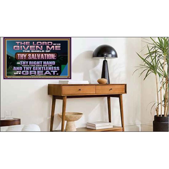 THY RIGHT HAND HATH HOLDEN ME UP  Ultimate Inspirational Wall Art Poster  GWPEACE12377  