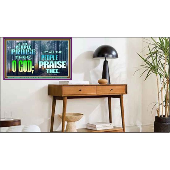 LET THE PEOPLE PRAISE THEE O GOD  Kitchen Wall Décor  GWPEACE9603  