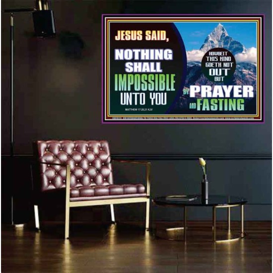 WITH GOD NOTHING SHALL BE IMPOSSIBLE  Modern Wall Art  GWPEACE10111  
