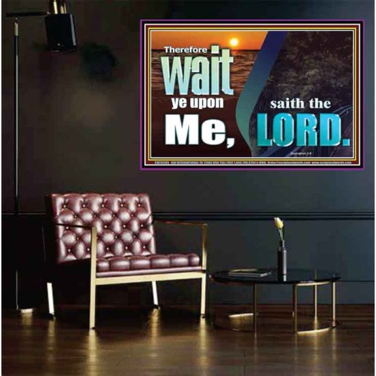 WAIT YE UPON ME SAITH THE LORD  Custom Biblical Paintings  GWPEACE10305  