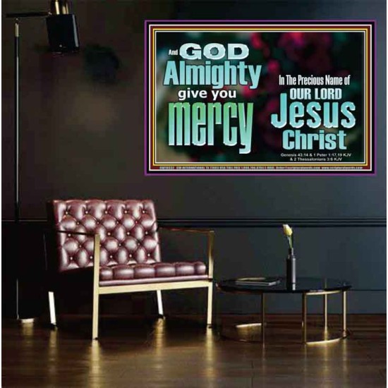 GOD ALMIGHTY GIVES YOU MERCY  Bible Verse for Home Poster  GWPEACE10332  