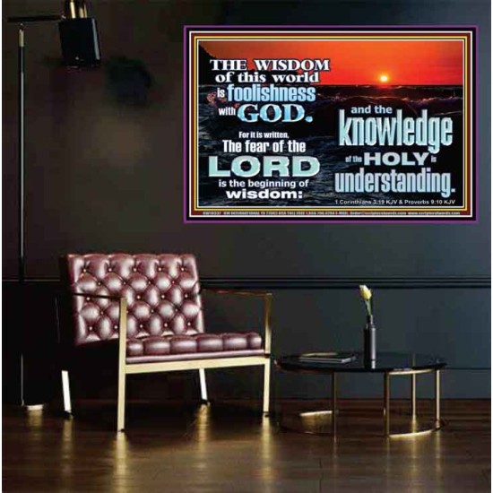 THE FEAR OF THE LORD BEGINNING OF WISDOM  Inspirational Bible Verses Poster  GWPEACE10337  
