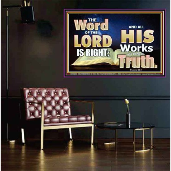 THE WORD OF THE LORD IS ALWAYS RIGHT  Unique Scriptural Picture  GWPEACE10354  