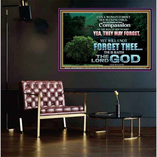 I WILL NOT FORGET YOU THUS SAITH THE LORD  Ultimate Inspirational Wall Art Poster  GWPEACE10416  