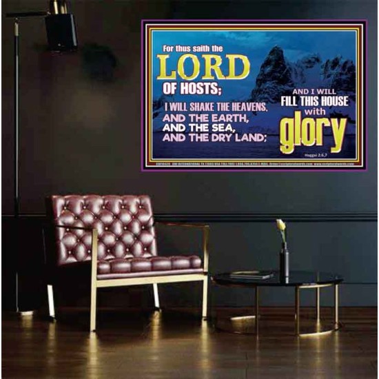 I WILL FILL THIS HOUSE WITH GLORY  Righteous Living Christian Poster  GWPEACE10420  