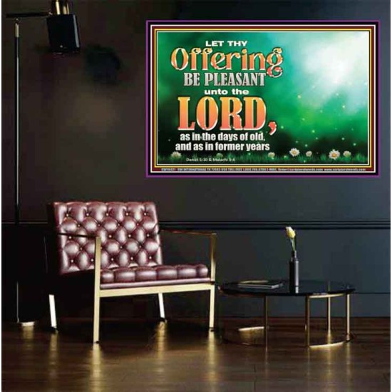 LET THY OFFERING BE PLEASANT UNTO THE LORD  Eternal Power Poster  GWPEACE10421  