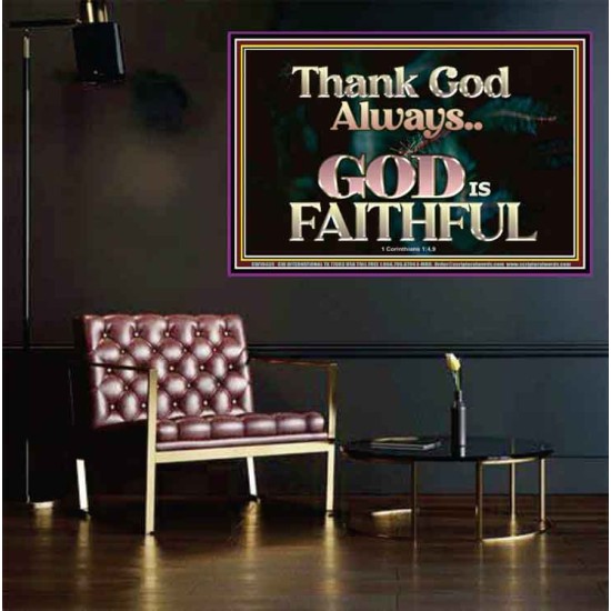 THANK GOD ALWAYS GOD IS FAITHFUL  Scriptures Wall Art  GWPEACE10435  