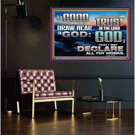 DRAW NEARER TO THE LIVING GOD  Bible Verses Poster  GWPEACE10514  