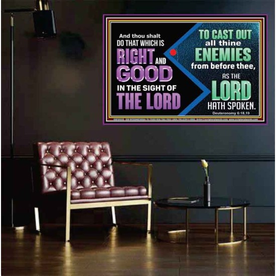 DO THAT WHICH IS RIGHT AND GOOD IN THE SIGHT OF THE LORD  Righteous Living Christian Poster  GWPEACE10533  