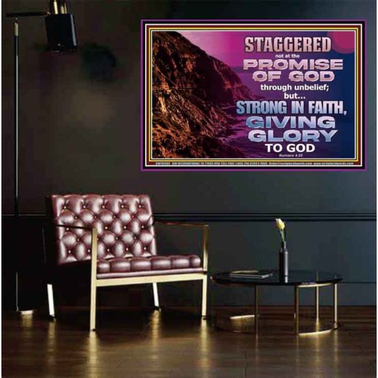 STAGGERED NOT AT THE PROMISE OF GOD  Custom Wall Art  GWPEACE10599  
