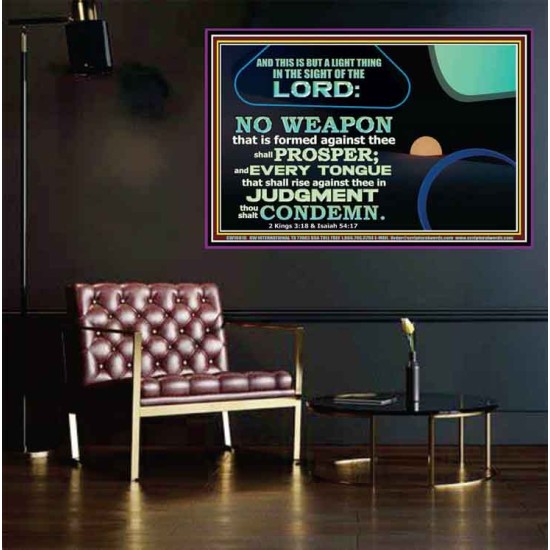NO WEAPON THAT IS FORMED AGAINST THEE SHALL PROSPER  Custom Inspiration Scriptural Art Poster  GWPEACE10616  