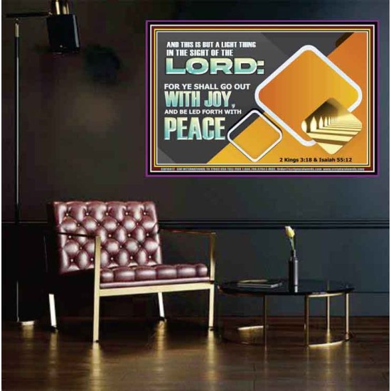 GO OUT WITH JOY AND BE LED FORTH WITH PEACE  Custom Inspiration Bible Verse Poster  GWPEACE10617  