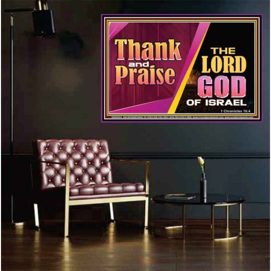 THANK AND PRAISE THE LORD GOD  Unique Scriptural Poster  GWPEACE10654  