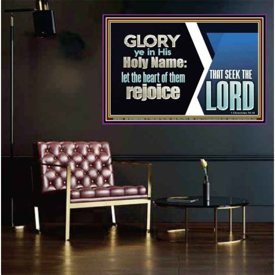 THE HEART OF THEM THAT SEEK THE LORD REJOICE  Righteous Living Christian Poster  GWPEACE10657  