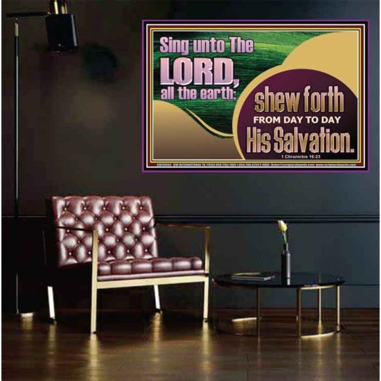 TESTIFY OF HIS SALVATION DAILY  Unique Power Bible Poster  GWPEACE10664  