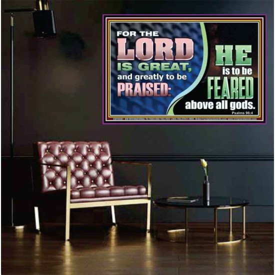 THE LORD IS GREAT AND GREATLY TO BE PRAISED  Unique Scriptural Poster  GWPEACE10681  