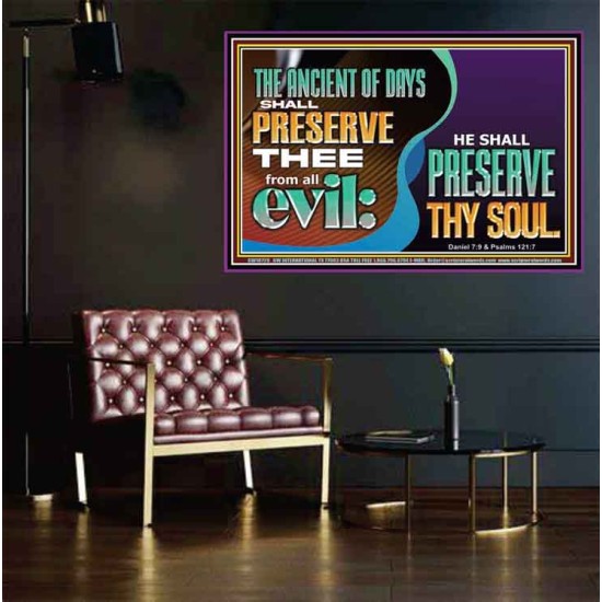 THE ANCIENT OF DAYS SHALL PRESERVE THEE FROM ALL EVIL  Scriptures Wall Art  GWPEACE10729  