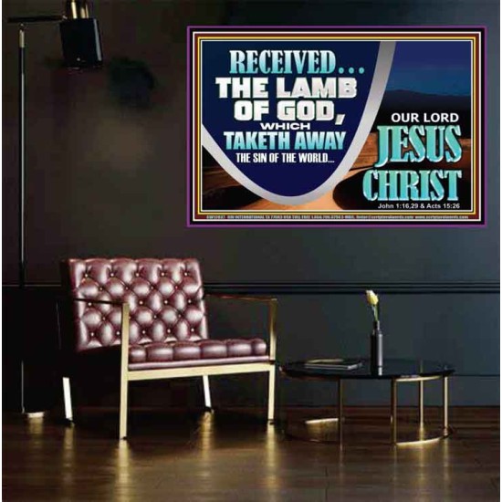 THE LAMB OF GOD THAT TAKETH AWAY THE SIN OF THE WORLD  Unique Power Bible Poster  GWPEACE12037  