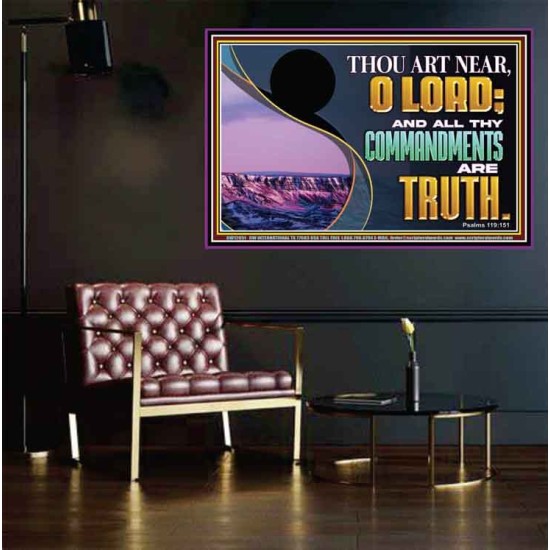 ALL THY COMMANDMENTS ARE TRUTH  Scripture Art Poster  GWPEACE12051  