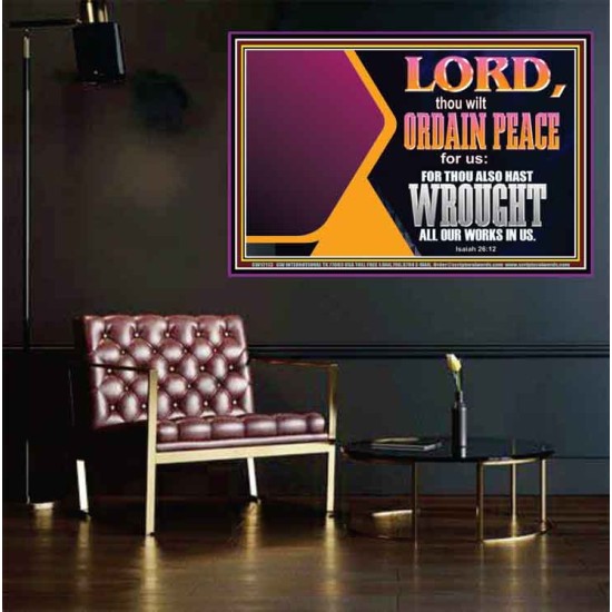 THE LORD WILL ORDAIN PEACE FOR US  Large Wall Accents & Wall Poster  GWPEACE12113  