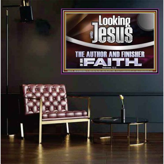 LOOKING UNTO JESUS THE AUTHOR AND FINISHER OF OUR FAITH  Modern Wall Art  GWPEACE12114  