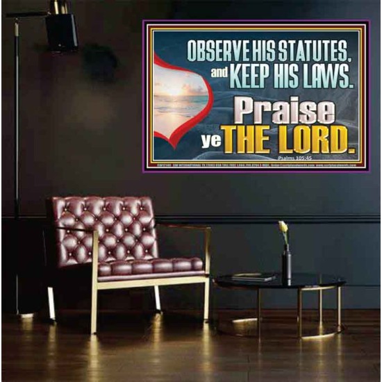 OBSERVE HIS STATUES AND KEEP HIS LAWS  Custom Art and Wall Décor  GWPEACE12140  