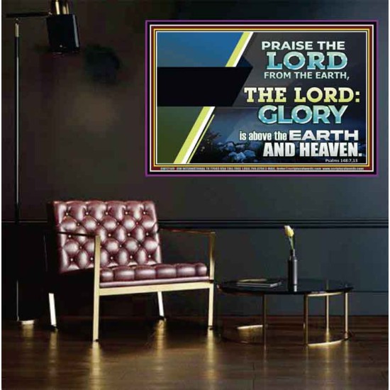 PRAISE THE LORD FROM THE EARTH  Unique Bible Verse Poster  GWPEACE12149  