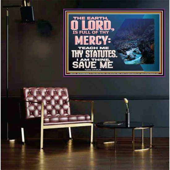 TEACH ME THY STATUTES AND SAVE ME  Bible Verse for Home Poster  GWPEACE12155  