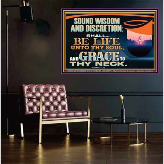 SOUND WISDOM AND DISCRETION SHALL BE LIFE UNTO THY SOUL  Children Room Wall Poster  GWPEACE12407  