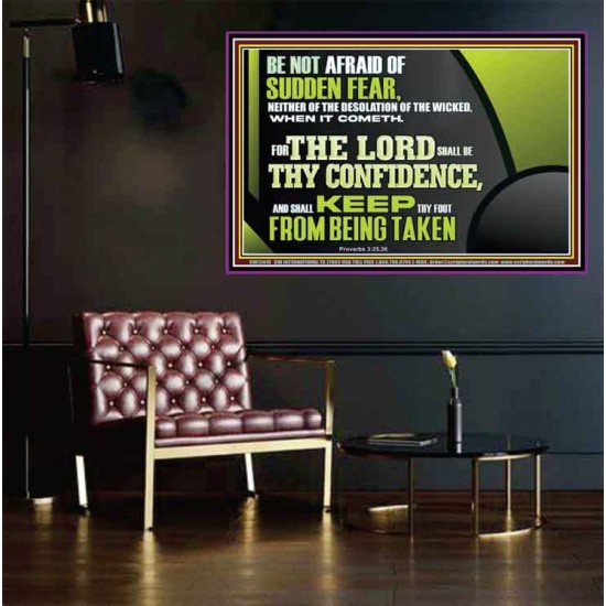 THE LORD SHALL BE THY CONFIDENCE  Unique Scriptural Poster  GWPEACE12410  
