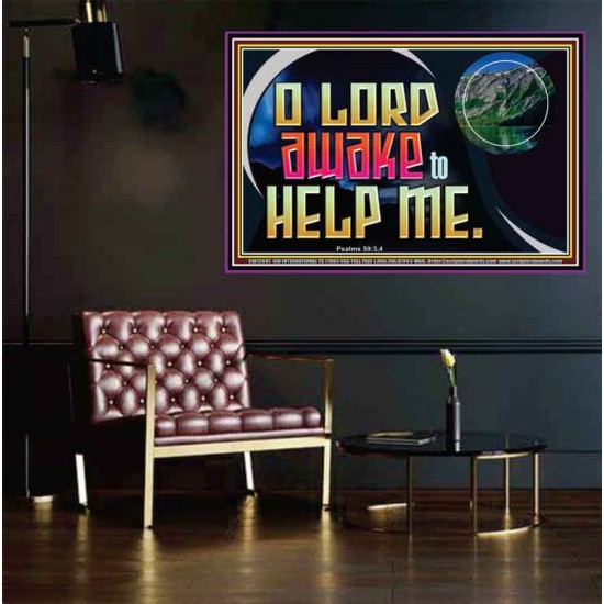O LORD AWAKE TO HELP ME  Scriptures Décor Wall Art  GWPEACE12697  