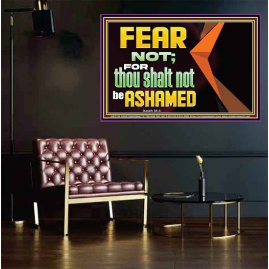 FEAR NOT FOR THOU SHALT NOT BE ASHAMED  Scriptural Poster Signs  GWPEACE12710  