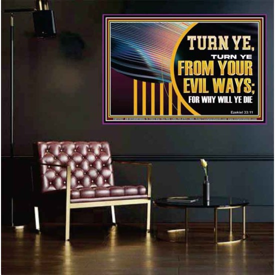 TURN FROM YOUR EVIL WAYS  Religious Wall Art   GWPEACE12952  