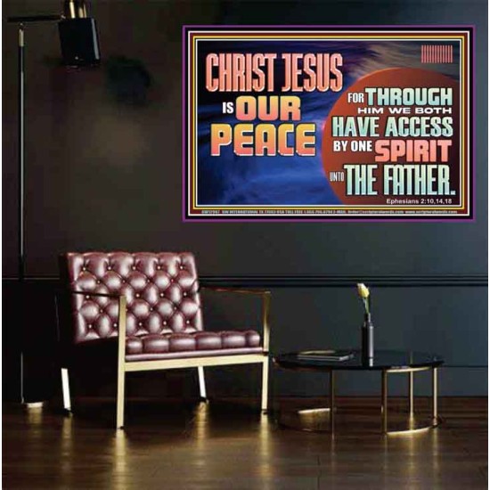 CHRIST JESUS IS OUR PEACE  Christian Paintings Poster  GWPEACE12967  