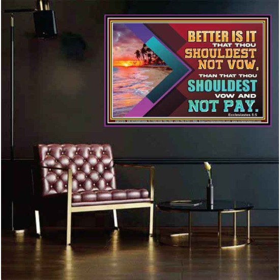 BETTER IS IT THAT THOU SHOULDEST NOT VOW  Biblical Art Poster  GWPEACE12975  